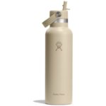 hydro flask 21oz standard mouth insulated bottle flex straw cap 621ml oat 2 1923800
