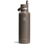 hydro flask 21oz standard mouth insulated bottle flex straw cap 621ml sandpiper 2 1923978